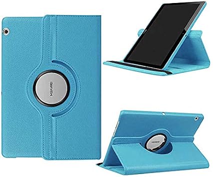 Microsonic Huawei MediaPad T5 10'' için Kılıf 360 Rotating Stand Deri Mavi [MediaPad T5 10'' ile Uyumlu Kılıf - Mavi]