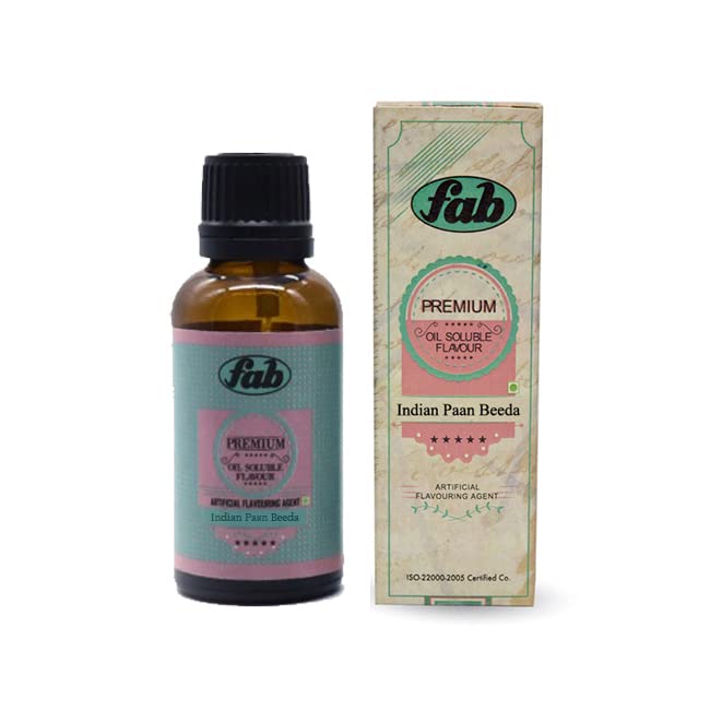 Fab Premium Oil Soluble Indian Paan Beeda Exotic Indian Flavors for sweet/Cookies/Cupcake/Cake for adults/kids for birthday party 30 ML