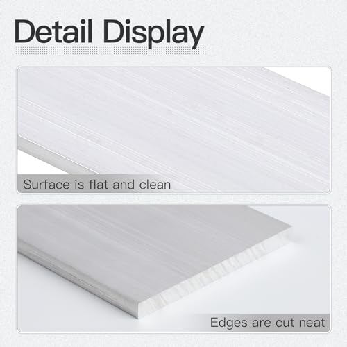 Image of 1 /4 inch (6mm) X 3 inch(75mm) Square Aluminum Flat Bar 12 inch Long, 2 Pieces 6061 General Purpose Plate T6511 Solid New Mill