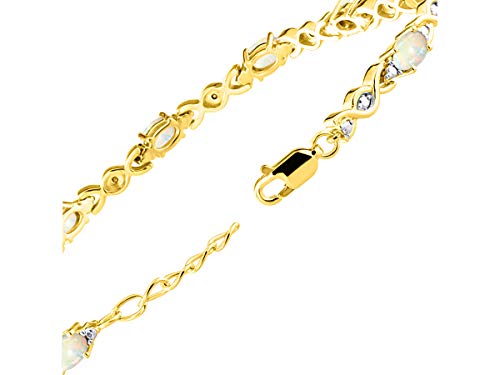 Image of Rylos Bracelets for Women Yellow Gold Plated Silver XOXO Hugs & Kisses Tennis Bracelet Gemstone & Diamonds Adjustable to Fit 7 inch-8 inch Wrist, 10 Gorgeous 6X4MM Jewelry for Women Friendship Bracelets