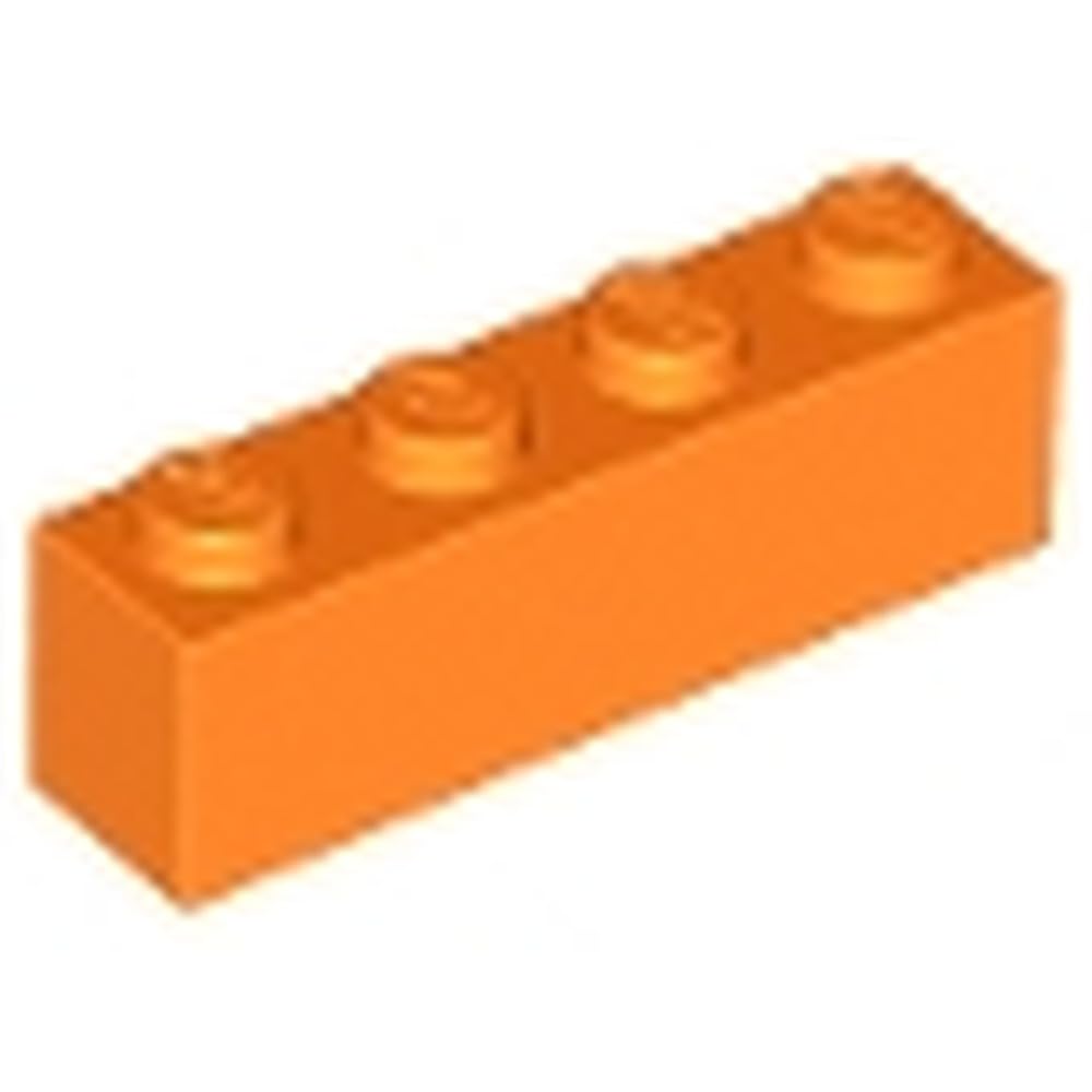 LEGO Brick 1x4, Part 3010, Classic Building Element (Orange, 10, count) โ image 1
