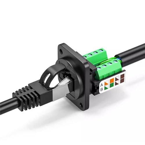 Adaptador Panel RJ45 Hembra 8P8C Terminal Tornillo 2 Piezas miniatura 3