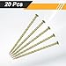 uxcell 20Pcs Fence Deck Nails, 4-15/16 Inch Carbon Steel Spiral Deck Nail Spiral Shank Spikes for House Floor Repairing Wall Woodworking, Color Zinc