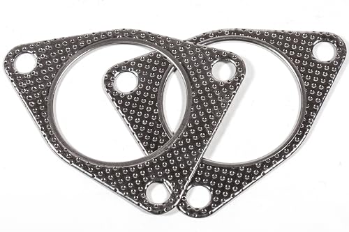 BEONEO-31718 Exhaust Pipe Flange Gasket Connector Gasket 3 holes for Chevrolet GMC Sierra Silverado 2500 3500 6.0L replace 13127-1 256-1093 G1063 G1063-S(2PCS)