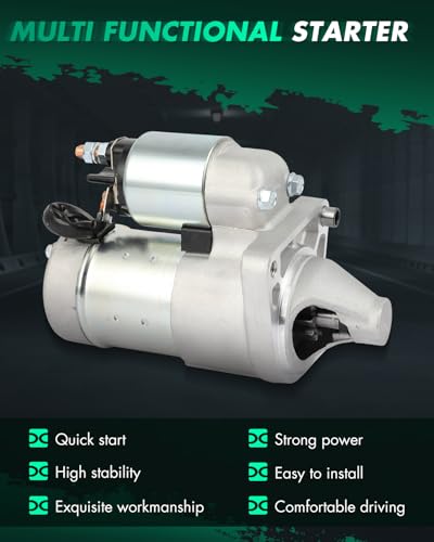 Image of SCITOO Starter Motor Fit for Fiat 124-2017-2020 L4 1.4L 1.0KW, 12Volt, for Clockwise Rotation, 10Tooth, for Fiat 500L 2014-2020 L4 1.4L 1.0KW, 12Volt Replace for 19297N
