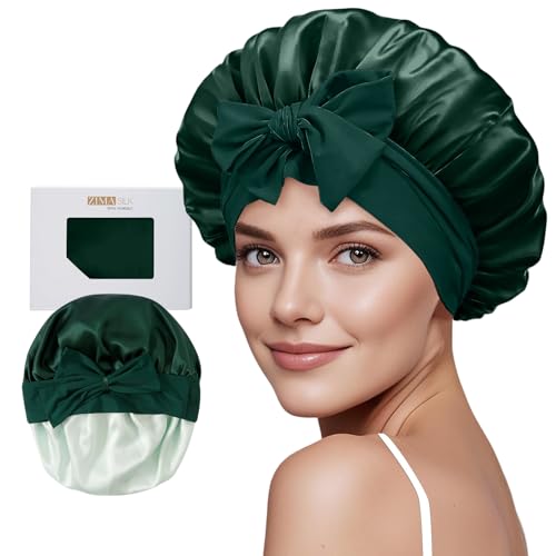 ZIMASILK 100% Mulberry Silk Bonnet for Sleeping Women Long Hair