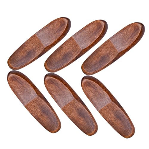 EXAOMBLE 6個 日式実木箸置き 滑らかな表面でエレガントな多機能箸フォークスプーンレスト テーブル装飾に 家用和風食器スタンド