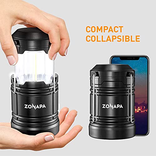 Zonapa Outdoor Led Lantern W/ Magnetic Base (2-Pack) Battery Powered, Portable Camping Light | Ultra-Bright Camp Or Emergency Lighting | Indoor, Outdoor Hanging Hook #TOP3