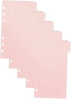 Tofficu 1 Conjunto De Pastas Blocos De Notas Clipes De Fichário Bolsas De Saco De Fichário Para Organizar Saco De Recarga Saco De Folhas Soltas 6 Argolas De Bolso De Refil Fichário Bolso