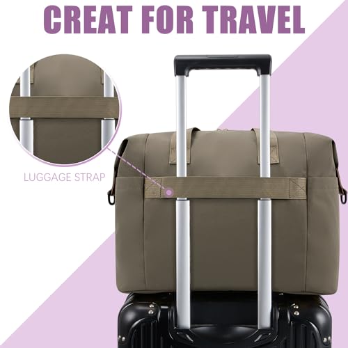 Image of Tuwubi Diaper Bag Tote,Baby Diaper Bag with Pacifier Case Large Travel Diaper Tote Caddy for Mom and Dad Multifunction Large Baby Bag - Khaki