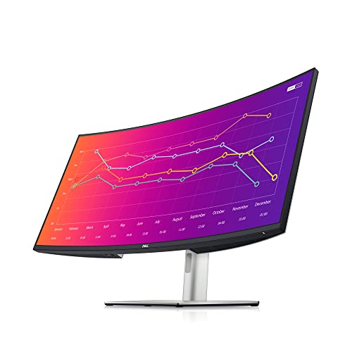 Dell U3821Dw Ultrasharp Curved Usb-C Hub Monitor - 37.52-Inch Wqhd (3840 X 1600) 60Hz 2300R Curvature Display, 8Ms Response Time, Usb-C/Dp/Hdmi/Rj-45, Height/Slant/Tilt/Swivel Adjustability - Silver #TOP6