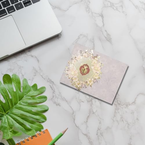 Image of Fonsie cash shagun fancy design envelopes pack of 30 for gifting money on wedding gift, baby shower gift, shagun, family gatherings (Pocket small size, grey broach)