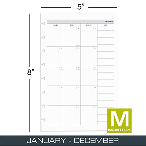 Tul® Discbound Weekly/Monthly Refill Pages, Junior Size, January To December 2023 #TOP4