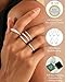 FROLOVER Stackable Silver Rings for Women Non Tarnish Trendy Dainty 14K Gold Plated Stacking Cubic Zirconia Thumb Ring Set Minimalist Promise Wedding Bands Engagement Rings for Women Size 6-10