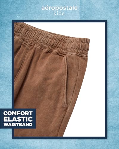 AEROPOSTALE Boys Sweatpants - Soft Fleece Cargo Pants Pull On Youth Kids Athletic Boys Joggers with Pockets (8-16)4