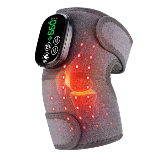 Faja Térmica Para Rodilla Sin Cables Con Luz Roja, Luz Roja De 660nm Y Luz Infrarroja Cercana De 850nm, Almohadilla Térmica Con Control Táctil, Almohadilla Térmica Portátil Para Hombro Con 5000mAh