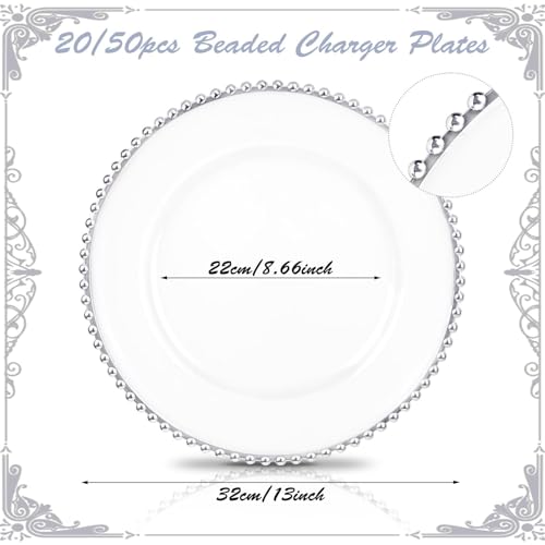 Platos cargadores desechables 20 piezas plateado y dorado miniatura 2