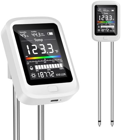 6-in-1 Soil Moisture Meter - 2026 Digital Soil Tester Kit with pH...