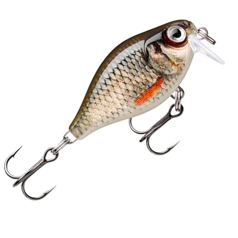 Rapala - X-Light Fishing Crank Shallow Runner Konstrukcja z tworzywa sztucznego - Pływająca przynęta słodkowodna - Głębokość pływania 0,9m - Rozmiar 3,5 cm / 4g - Wyprodukowano w Estonii - Live Roach