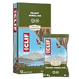 CLIF BAR | Energieriegel | mit 11g pflanzlichem Eiweiß | Peanut Muesli Mix | Pflanzlicher Proteinriegel für Laufen, Marathon-Training, Radfahren und Ausdauersport | Energy Bar | 12 x 68 g