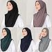 ShanLily Solid Color Milk Silk Hijab for Women Fashion Soft Headscarf Lightweight Wrap Scarves Easy to Wear Prayer Hijabs, light purple