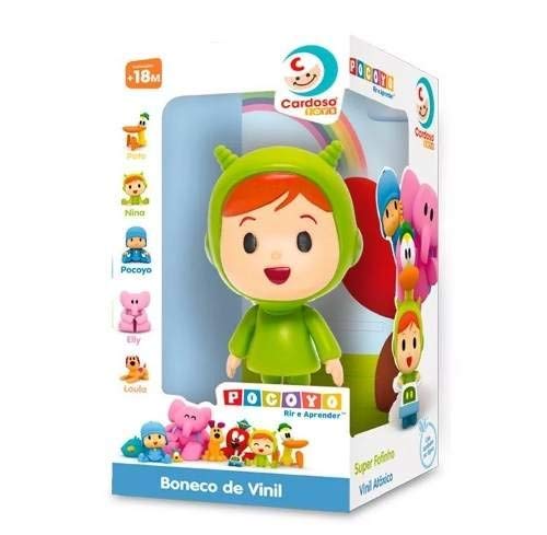 Kit Turma do Pocoyo com 5 bonecos originais Pocoyo, Pato, Loula e Nina - Cardoso Toys