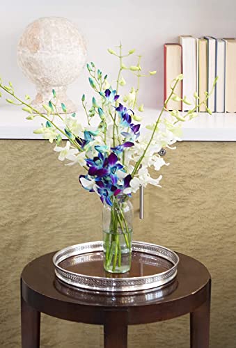 Image of KaBloom-20 Blue&White Orchid Bouquet,Flowers for Valentine, Mother's Day