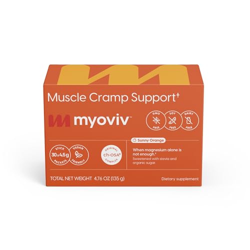MYOVIV - Powerful Muscle Cramp Relief - 30 Packets, Sunny Orange Flavor - Muscle Cramp Support - Pregnancy & Lactation Safe