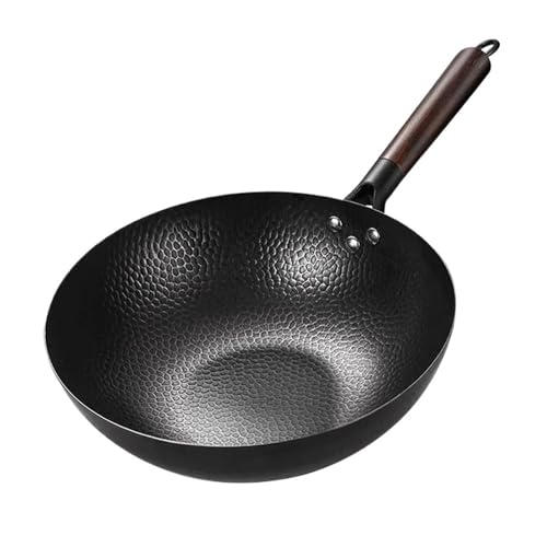 Wok de acero al carbono 32 cm con tapa