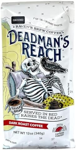 Raven's Brew Ground Coffee 12 oz - Dark Roast - High Speed Blend with a Sweet Bite (Deadman's Reach)