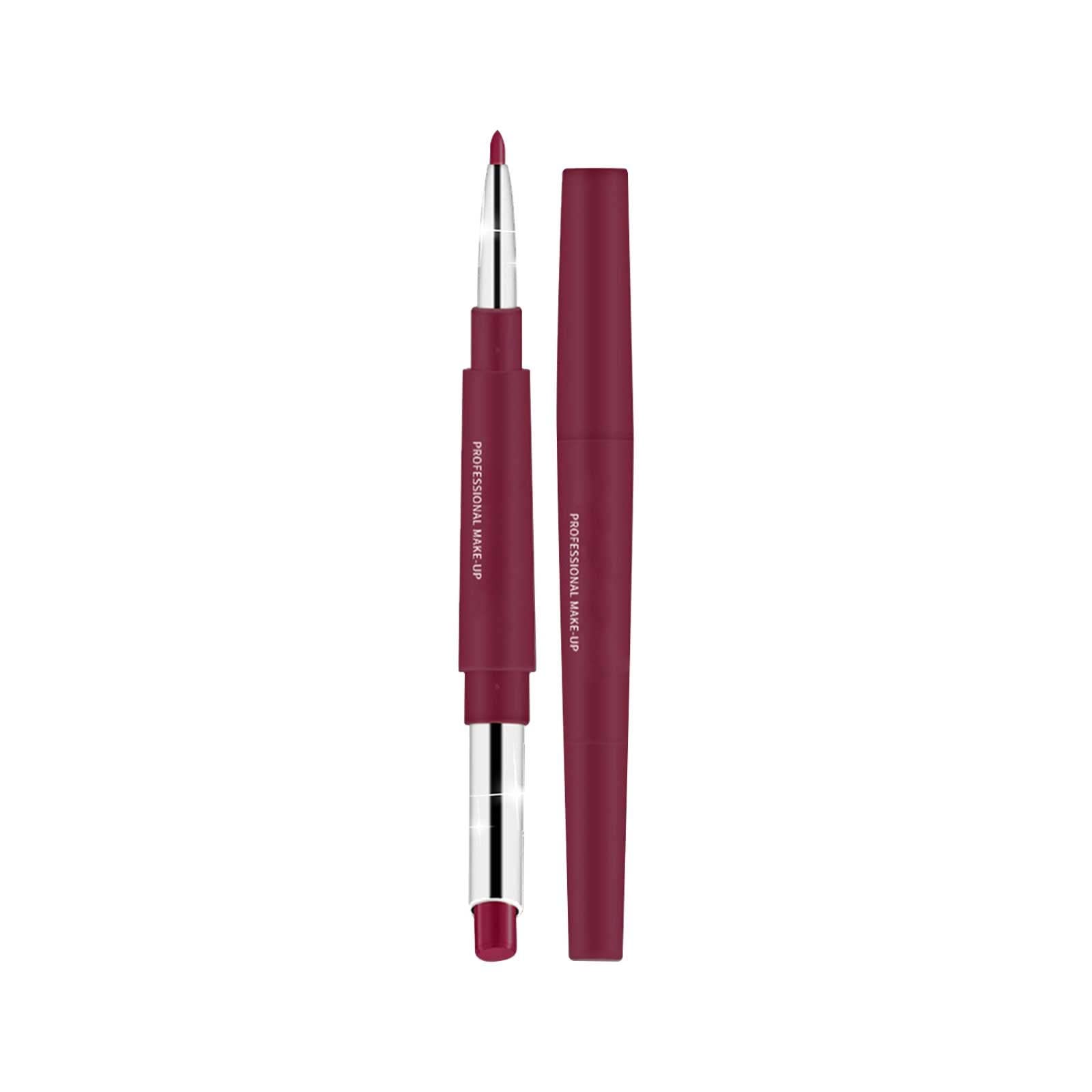 Buy Lip Liner And Lipstick Set Chestnut Nude Dark Red Matt Mat Pens