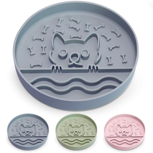Zonopy Gamelle pour chien à alimentation lente avec base antidérapante, bol de nourriture pour chien puzzle en silicone avec design unique, gamelle d'alimentation lente pour tous les types de chiens