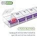 EZY DOSE Weekly (7-Day) Pill Case, Medicine Planner, Daily Vitamin Organizer Box, X-Large Push-Button Compartments, Convenient and Easy to Use, Arthritis Friendly, Clear Lids, Color May Vary, BPA Free