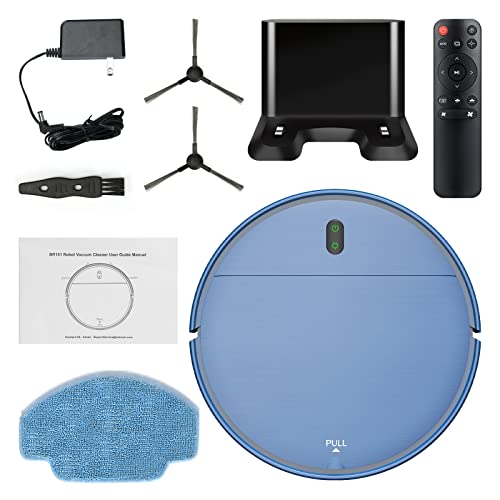 Zcwa Robot Vacuum Cleaner, Robotic Vacuum And Mop Combo Compatible With Alexa/Wifi/App, Self-Charging, 230Ml Water Tank For Pet Hair, Hard Floors And Low Pile Carpet (Blue) #TOP7