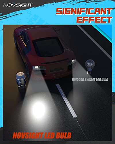 Novsight 7440 Wy21W Reverse Back Up Light Bulbs White, 300% Extremely Bright T20 W21W Reverse Backup Lights Bulb, Safer Driving 7441 7444 Led Bulbs Replacement For Back Up Lights, Pack Of 2 #TOP6