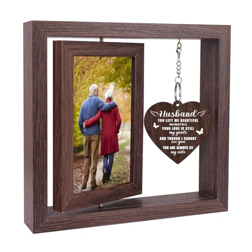Boiveco Memorial Gifts for Loss of Husband, Sympathy Gift for Loss of Husband Memorial Picture Frame, In Memory of Husband Grief Remembrance Bereavement Gifts for Loss of Husband, Display Two 4x6 Photos