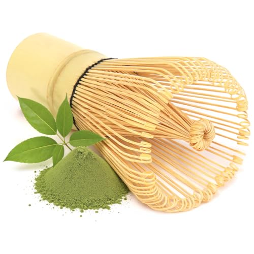 Ulable Bambus-Teebesen, Chasen, für Matchapulver, für die japanische Teezeremonie, erhältlich mit Besenborsten, Bambus, 60-70 prongs Ulable Bambus-Teebesen, Chasen, für Matchapulver, für die japanische Teezeremonie, erhältlich mit Besenborsten, Bambus, 60-70 prongs