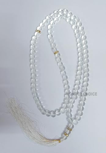 Image of Transparent Tasbeeh 100 Glass Beads Muslim Islamic Salat Prayer Tasbih Mala 16 Inches Long Tasbeeh For Travel Tasbeeh Counter For Unisex Adult