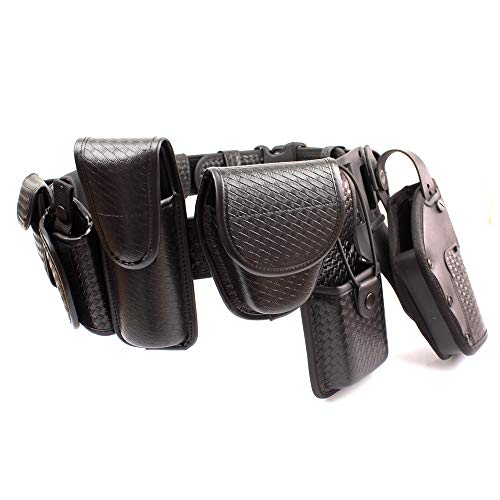 LytHarvest 10-in-1 Police Duty Utility Belt Rig, Security Guard Modular Law Enforcement Duty Belt with Pouches - Handcuff Case, Radio Pouch, Pistol Holster, Glove Pouch, Light Holder (Medium) - Thumbnail 5