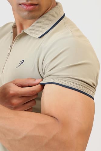 Image of FUAARK Men Stride Slim Fit Polo Tshirt in Premium Pique Fabric