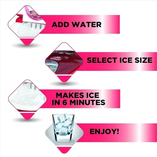 Fabricadora de hielo portátil de mostrador, 26 lb, para oficina, bar y fiestas miniatura 5
