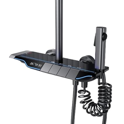 07_Deluxe Shower System with Digital Display and Unique Button Design