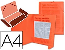 Beautone Folder Rubber Flaps 34960 Polypropylene DIN A4 Red Transparent