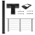 Muzata Cable Railing Post Square Weldless Flat top 36”x2”x2” Stainless Steel Black Powder Coated Finishing Pre-Drilled Posts Wood Concrete Surface Mount Deck Balustrade Invisible PS02 BH4S, PT1 PT2