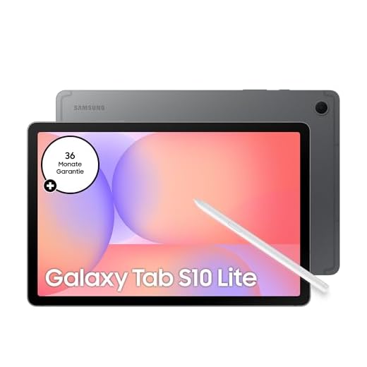 Samsung Galaxy Tab S10 Lite AI Tablet, Android Tablet, 8 GB RAM, 256 GB Speicher, 27,7 cm/10,9" Display mit 90 Hz, Inkl. S Pen, Wi-Fi, Grey, 3 Jahre Herstellergarantie [Exklusiv auf Amazon]