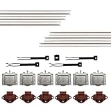 EVOTRADE Kit Ferramenta JUNIOR-3 per Armadi Scorrevoli con 3 Ante con Peso Max. 50KG - Kit con 6 Binari Bianchi da 2 Metri, Carrelli e Fine Corsa, Montaggio Facile