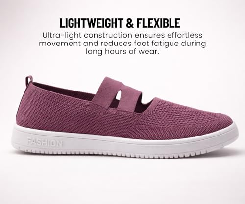Image of Kraasa Ballet Flats Bellies for Women, Walking Flat Shoes for Woman, Lightweight Elastic Fit and Comfort, Ballerina for Ladies and Girls