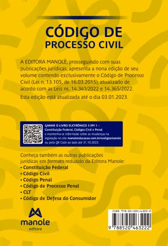 Código de Processo Civil: Lei n. 13.105, de 16 de março de 2015