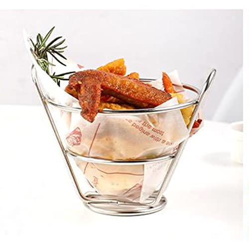Stainless Steel Mini Food Basket French Fries Dessert Bread Basket Food