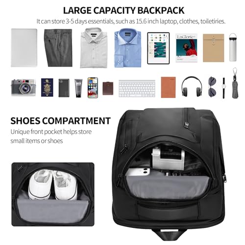 HOMIEE Business Smart Backpack Waterproof 15.6 Inch Laptop Backpack with USB Charging Port, Flight Approved Durable Commute College Backpack Carry on Bag for Men4
